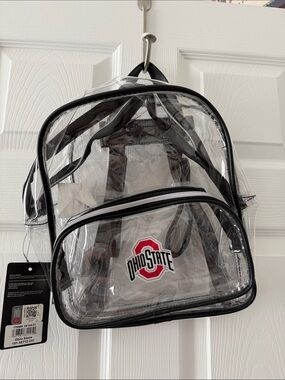 Clear PVC Backpack with Black Trim